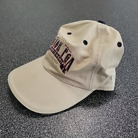 Seniors PGA Championship 2002 Firestone Vintage Ahead Golf Cap Beige OSFM - Picture 7 of 7